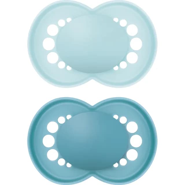 MAM Original 6-16 mån Silikon Unprinted Blue 2-pack