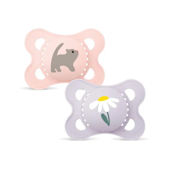 MAM Original Natural Rubber 0-6 mån Pink 2-pack
