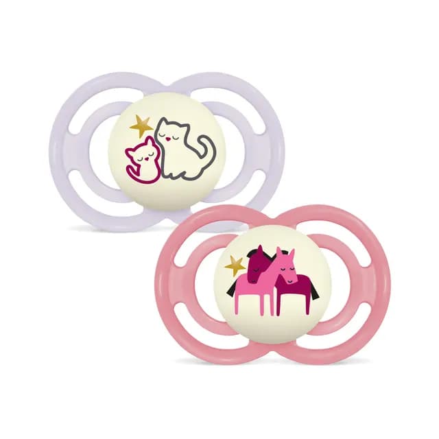 MAM Perfect Night Silicone 6-16 mån Pink 2-pack