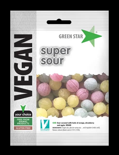 Green Star Super Sour Vegan 100 g