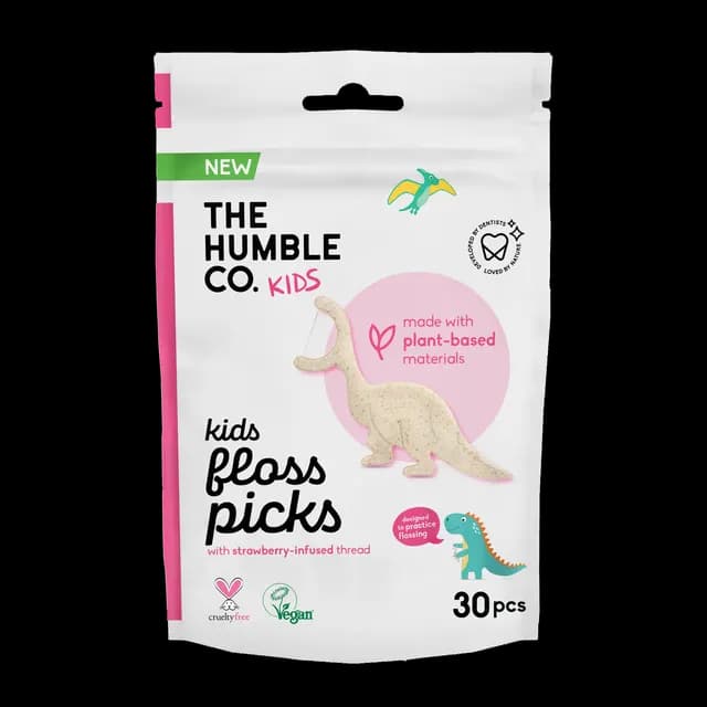 Humble Växtbaserade Tandtrådsbyglar för Barn 30-pack