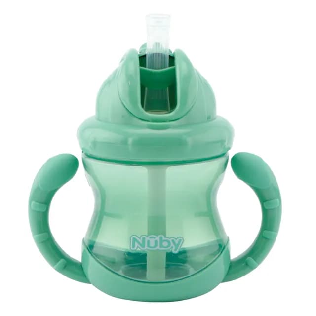 Nuby Twin Handle Flip It Mugg Grön +12m 240 ml