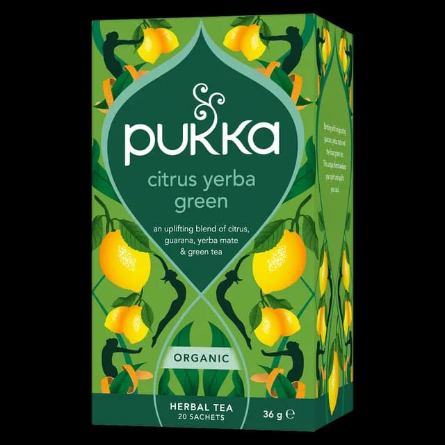 Pukka Grönt Te Citrus Yerba Green EKO 20 tepåsar