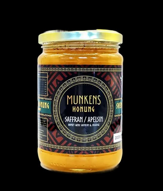 Munkens Honung Raw Saffran & Apelsin 500 g