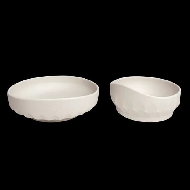 Najell Baby plate and bowl set Porcelain White