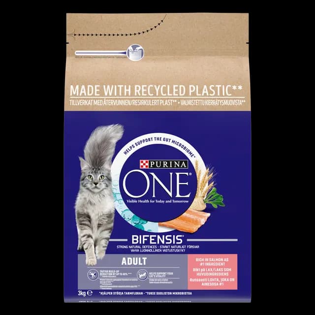 Purina One Adult Lax och Fullkorn 3 kg