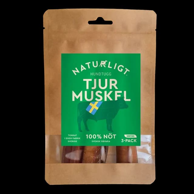 Naturligt Tjurmuskel 3-pack