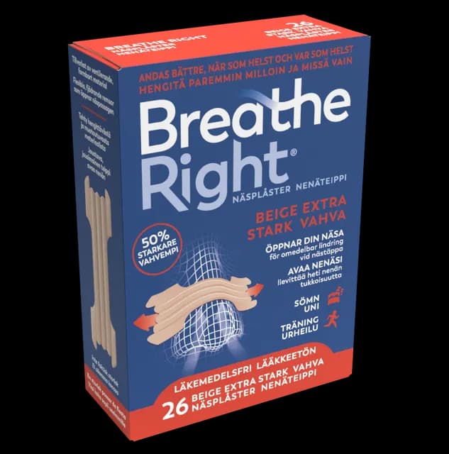 Breathe Right Näsplåster Beige Extra Stark 26 st