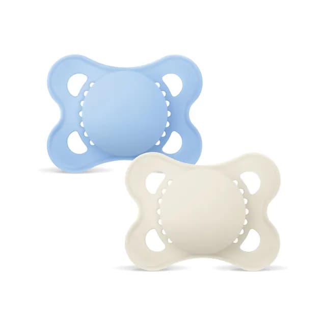 MAM Original Silicone 0-6 mån Blue Unprinted 2-pack