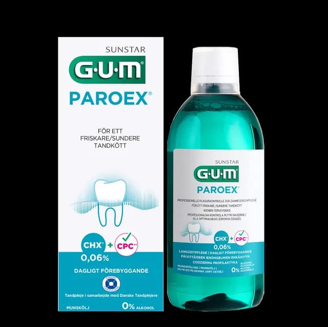 GUM Paroex Munskölj 0,06% CHX + 0,05% CPC 500 ml