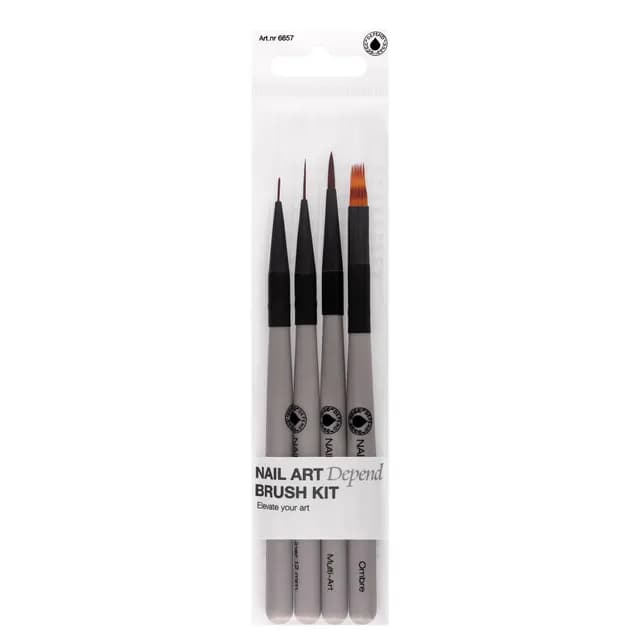 Depend Nail Art Brush Kit 4 st