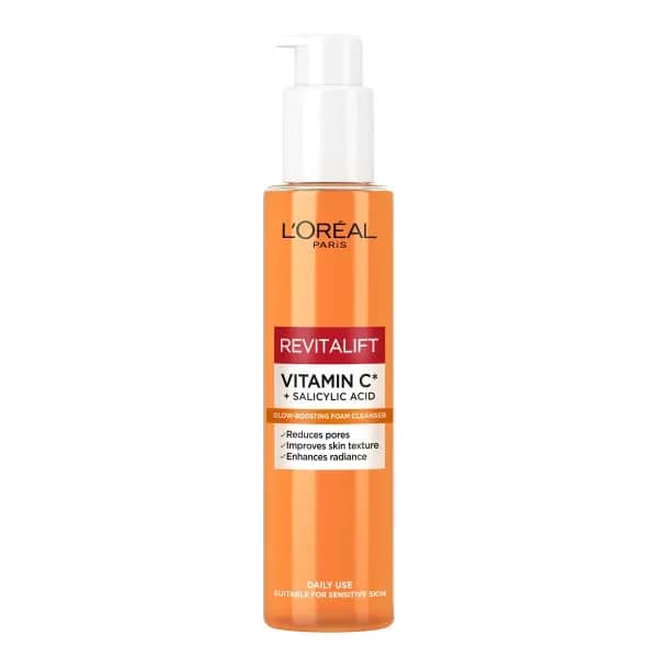 L'Oréal Paris Revitalift Vitamin C + Salicyclic Acid Glow-Boosting Foam Cleanser 150 ml