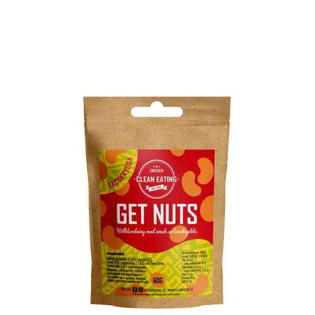 Clean Eating Get Nuts Tacokrydda 60 g