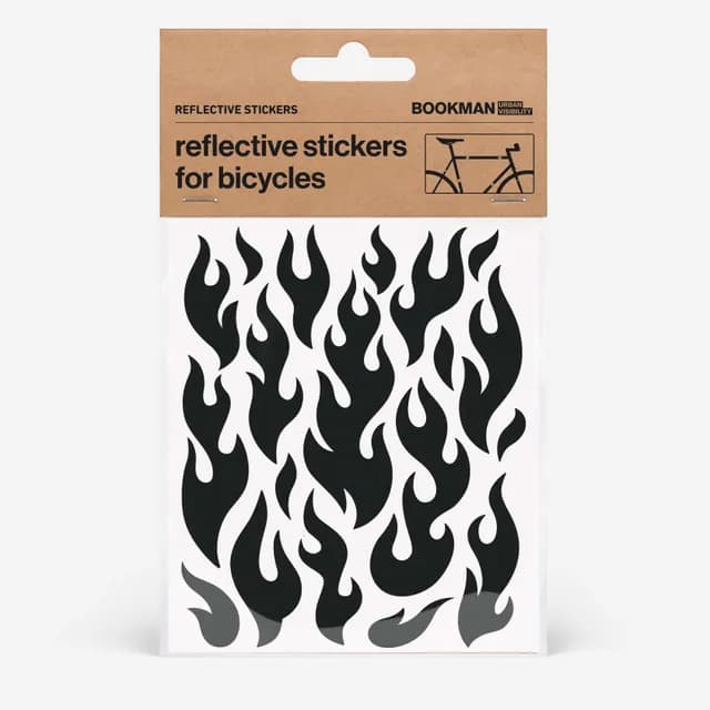 Bookman Urban Visibility Reflective Stickers Flames Black