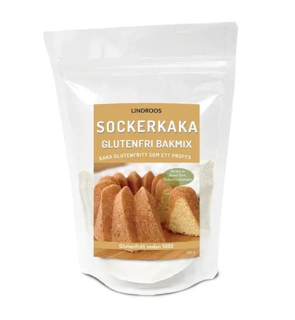 Lindroos Glutenfri Mjölmix Sockerkaka 400 g