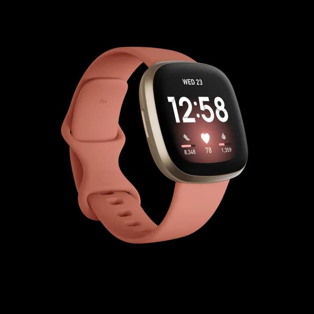 Fitbit Versa 3 - Pink Clay/Soft Gold