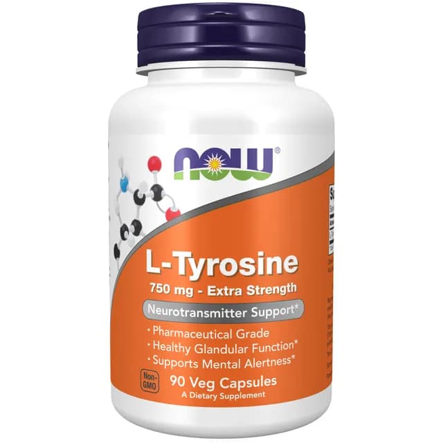 NOW Tyrosine 750 mg 90 kapslar