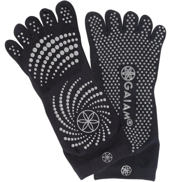 Gaiam Grey Grippy Yoga Socks Medium/Large