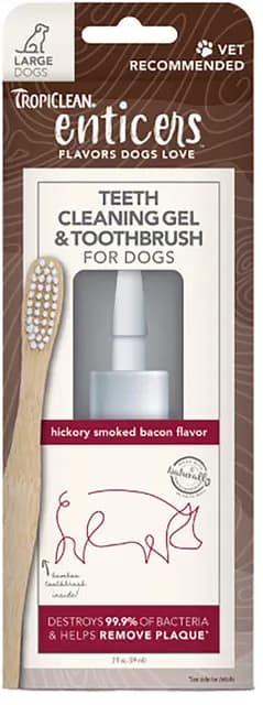 Tropiclean Enticers Gel and Brush L Dog Bacon 59 ml