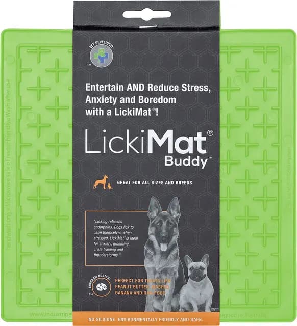 Lickimat Hundskål Buddy Grön 20x20 cm