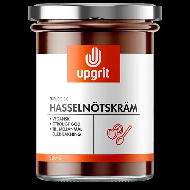 Upgrit Hasselnötskräm 330 g