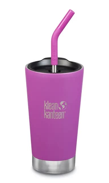 Klean Kanteen Insulated Tumbler Straw Lid Berry Bright 473 ml