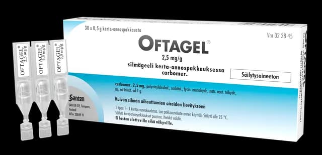 Oftagel, ögongel i endosbehållare 2,5 mg/g 30 st