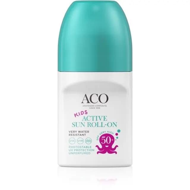 ACO Sun Kids Active Roll-on SPF50+ Parfymfri 50 ml
