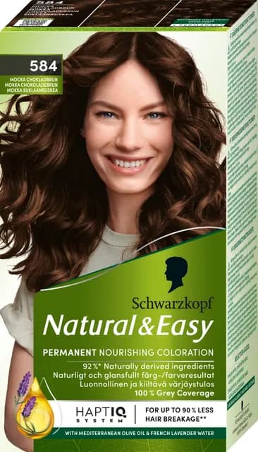 Schwarzkopf Natural & Easy Hårfärg 584 Mocka Chokladbrun