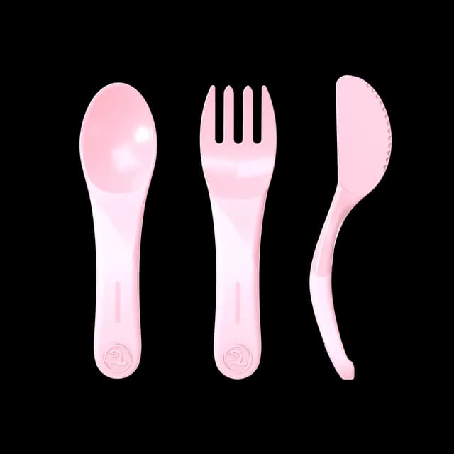 Twistshake Äta Själv-Bestick 6+m Pastell Rosa