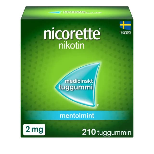 Nicorette Mentolmint, medicinskt tuggummi 2 mg 210 st