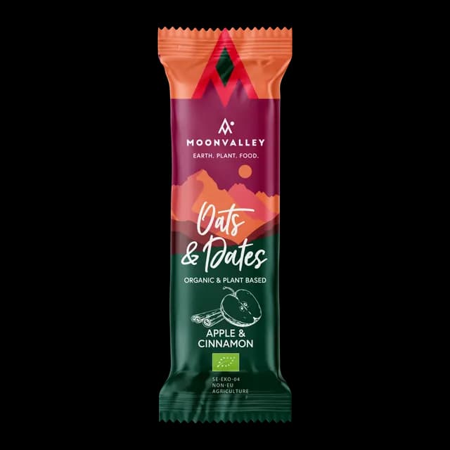 Moonvalley Ekologisk Energibar - Äpple & Kanel 50 g