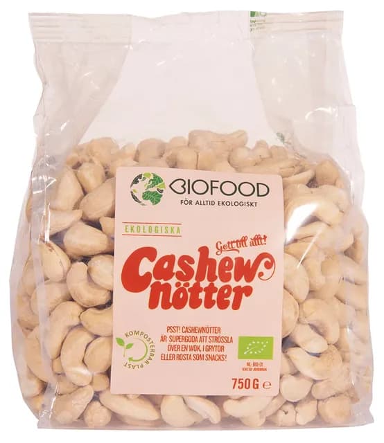 Biofood Cashewnötter Extra Goda 750 g
