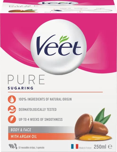Veet Pure Sugaring Wax med Arganolja Kropp & Ansikte 250 ml