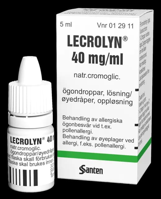 Lecrolyn ögondroppar 40 mg/ml 5 ml