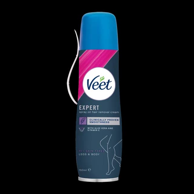 Veet Spray-On Hårtborttagningskräm Ben & Kropp Känslig Hud 150 ml