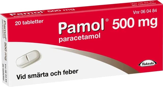 Pamol, filmdragerad tablett 500 mg 20 st