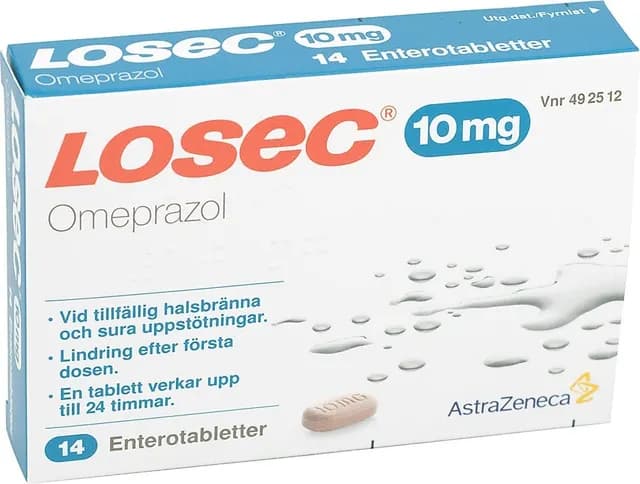 Losec enterotablett 10 mg 14 st