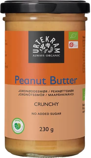 Urtekram Jordnötssmör Crunchy Eko 230 g