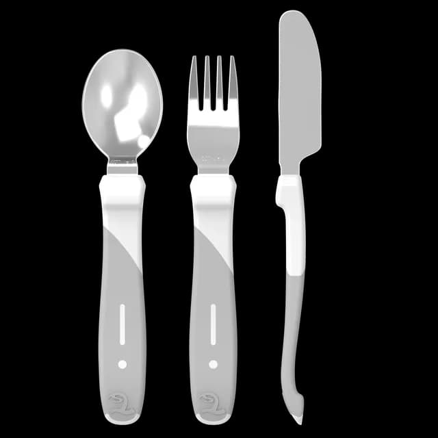 Twistshake Äta Själv-Bestick Stainless Steel 12+m Vit