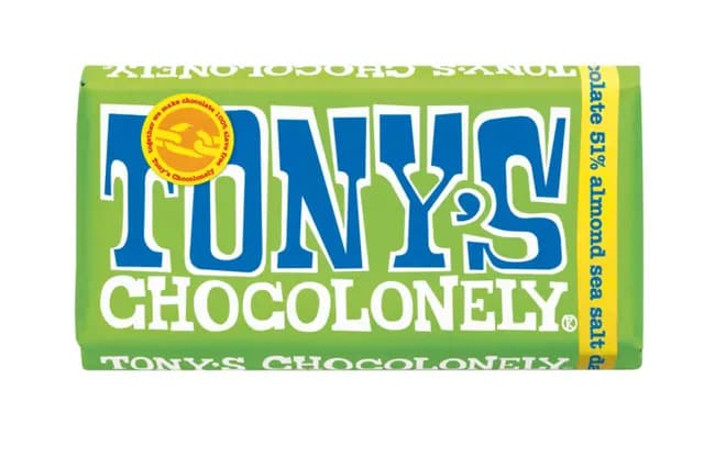Tony's Chocolonely Dark Chocolate Almond Seasalt 180 g