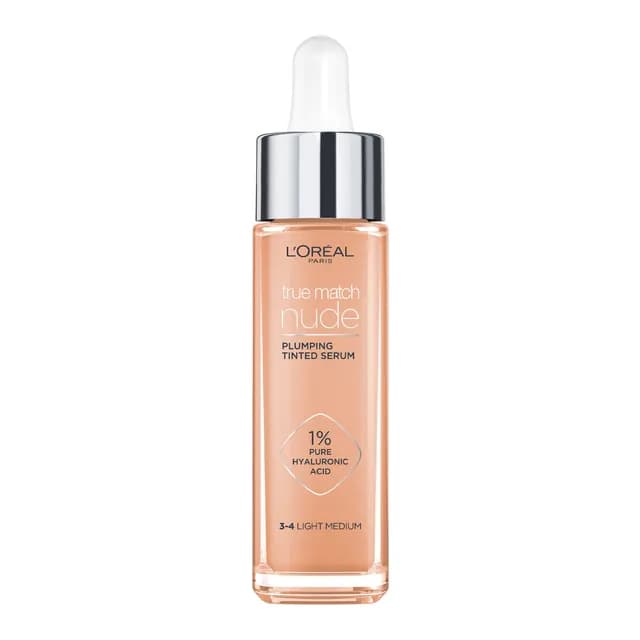 L'Oreal Paris True Match Nude Plumping Tinted Serum 3-4 Light Medium 30 ml