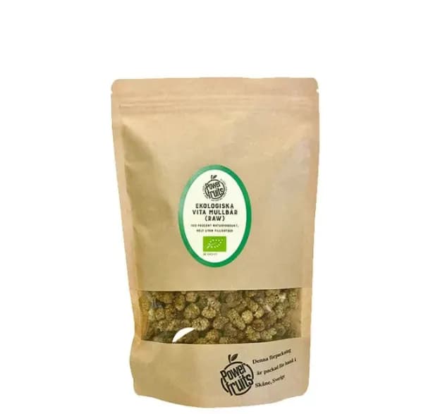 Powerfruits Ekologiska Vita Mullbär RAW 500 g