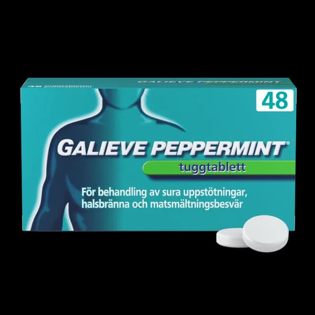 Galieve Peppermint Tuggtablett mot Halsbränna 48 st