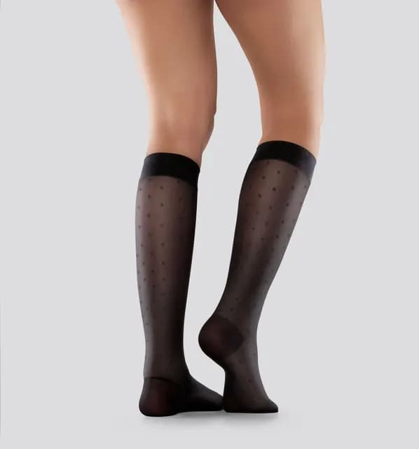 Mabs Nylon Knee Black Dotted M