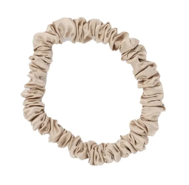 ByBarb Sidensnodd tunn ljusbeige