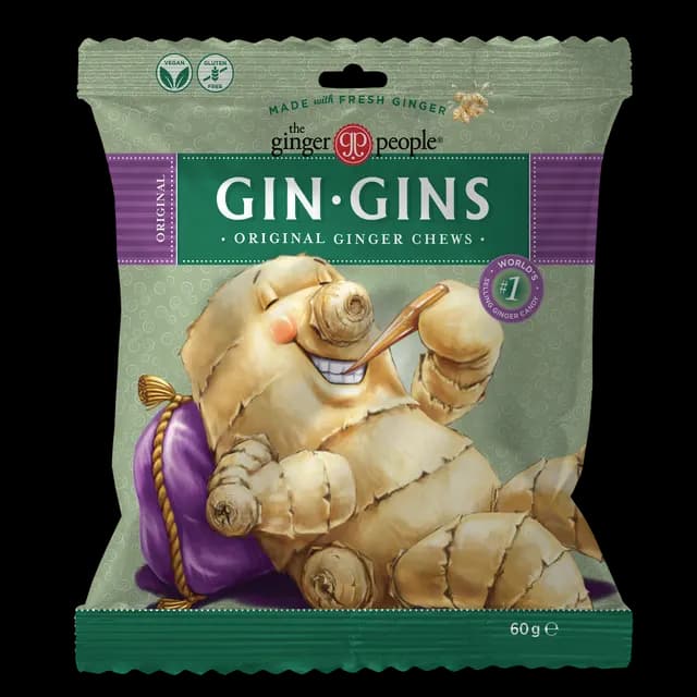 The Ginger People Gin Gins Mjuk Ingefärsgodis Original 60 g