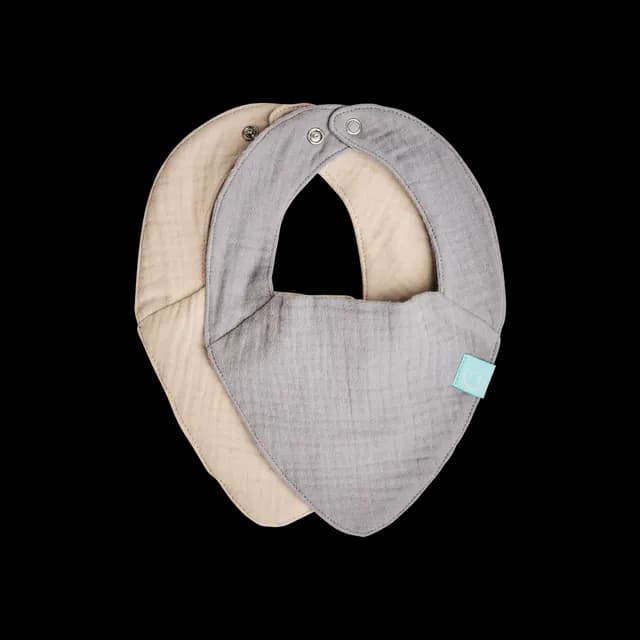 Najell Dregglis Muslin Mercury Grey-Ivory White 2-pack
