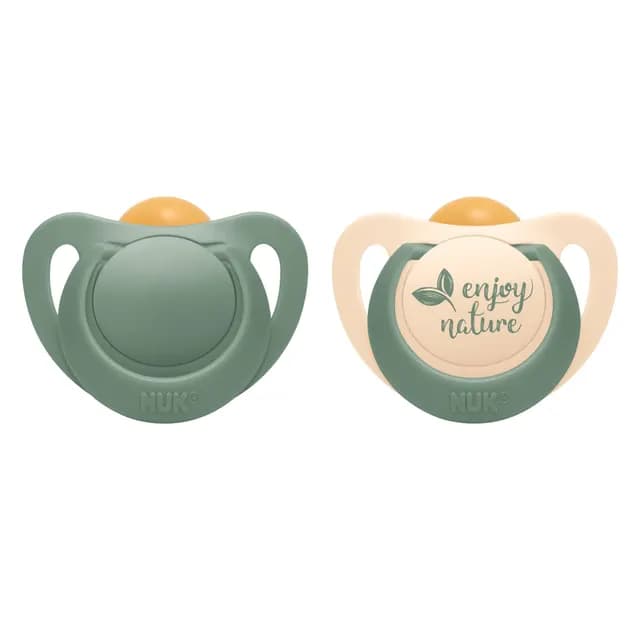 NUK for Nature Latex S2 Green 6-18 mån 2-pack