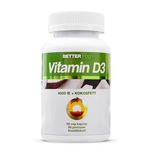Better You Vitamin D3 4000 IE + Kokosolja 90 kaps
